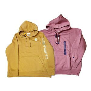 Women’s Hoodie Bundle XXL Champion + Carhartt Pullover Sweatshirts NWT